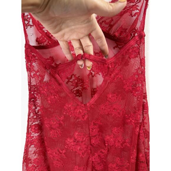 Vintage Victoria's Secret Stretch Lace Mini Dress Bombshell Coquette Flirty Y2K - Picture 4 of 10